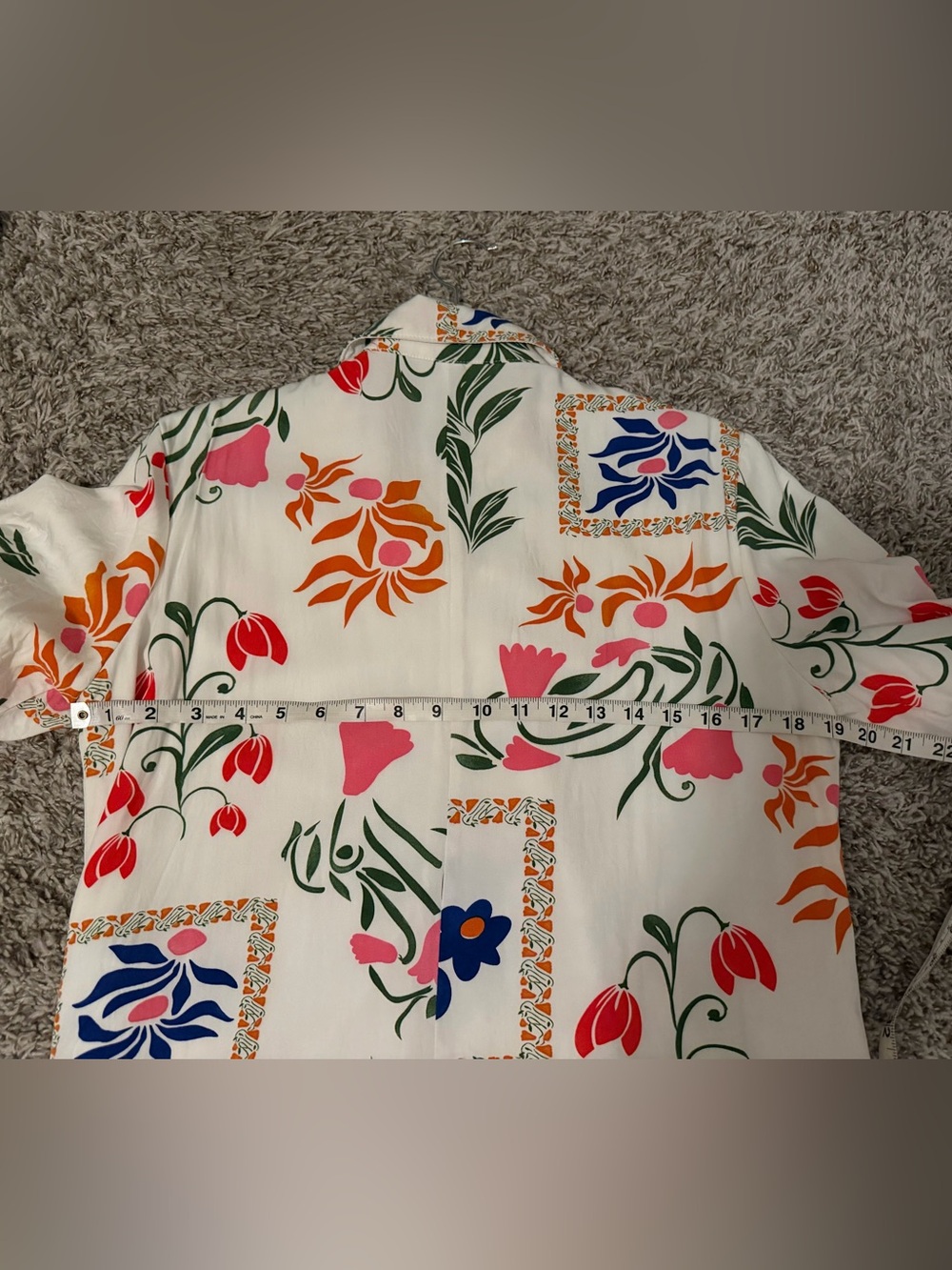 Floral Button-Front Romper - Lined - Picture 10 of 10